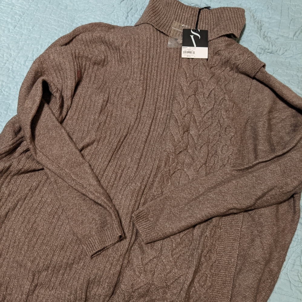 Brown poncho sweater